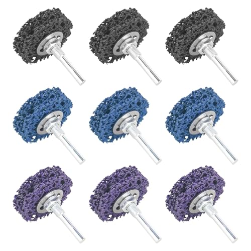 Lot de 9 disques de nettoyage CSD 20 mm CBS pour meuleuse d'angle de peinture, soudures à la rouille, nettoyage et retrait