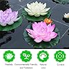 Witspace Artificial Flowers Water Lilies For Pond Pool , Realistic Floating Foam Flowers With Lily Pads , 4" Beautiful Lifelike Water Lilies For - View #4