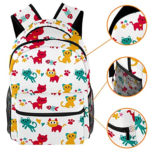 Sac à dos d'écolier décontracté multicolore avec compartiment ordinateur portable - 3