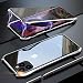 Produktbild Kompatibel Hülle iPhone 11 Pro Magnetische Adsorption Handyhülle Batman-Stil Design Metallrahmen Transparent Vorne und Hinten Gehärtetem Glas Schutzhülle 360 Grad Stoßfest Cover Case - Silber