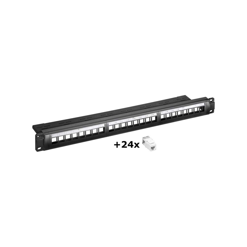 Panel de parcheo modular de 24 puertos