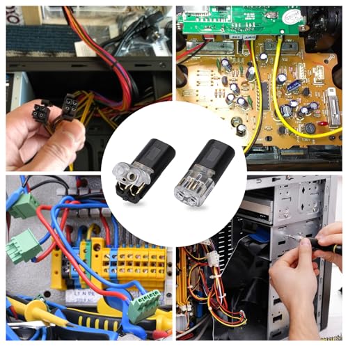Cisyia 50 Stück Auto Kabelverbinder Wasserdicht 2 Polig, 12V Stecker 2 Pin, Kabel Steckverbinder Schneller Kabelstecker Verbindungen 12V Steckverbindung Wire Connector für 18-22 AWG Kabel Crimp