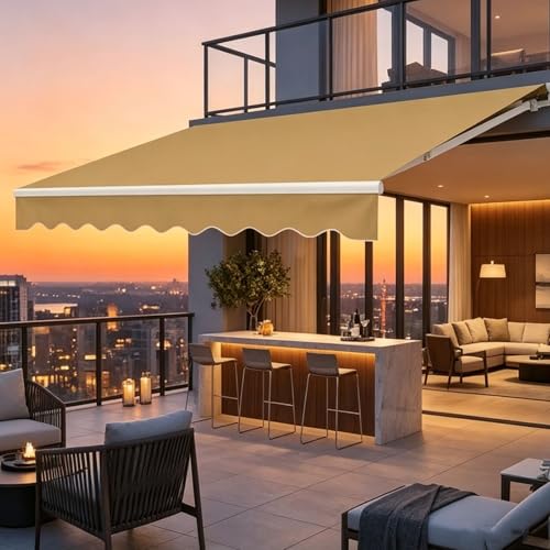 Toile pour auvent de terrasse rétractable imperméable store banne 2.4x2.1 - 7