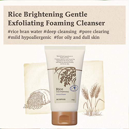 Skin Food Since 1957 RICE DAILY CLEANSING Skinfood Rice Daily Scrub Foam 5.07 Oz. (150Ml) - Hypoallergenic Micro Fine Rice Bran Facial Scrub Foaming Cleanser thumb #1