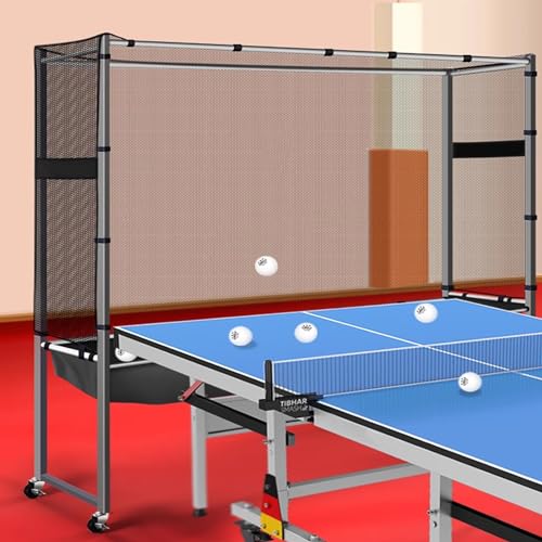 HDYZJQ Professional Ping Pong Catch Net, Rolling Table Tennis Catch Net, Training Grounds Table Tennis Ball Catch Net Collector, Easy to Move