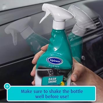 Triplewax Dash Shine 500ml – Cleans & Restores Dashboard with Anti-Static Finish