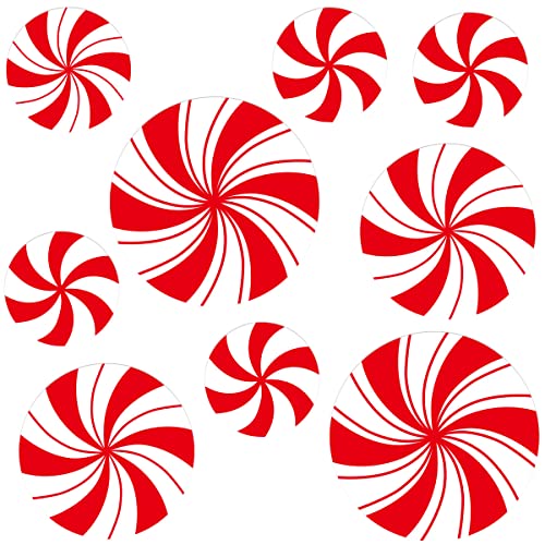 Peppermint Floor Decals Stickers 36 Pcs for Christmas Candy Party Decoration Supply