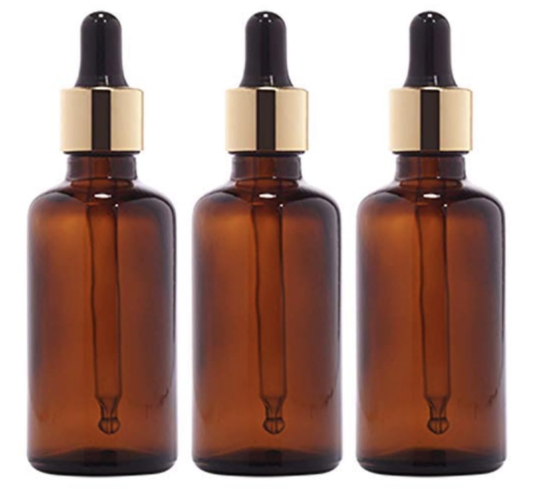 shop homeo 30ml - 6psc Amber Glass Bottle with with Gold ring, Black Silicone Teat, Dropper and Plug for Essential Oils, DIY skin care, Multipurpose Bottle for Home and Travel Purpose-image-20