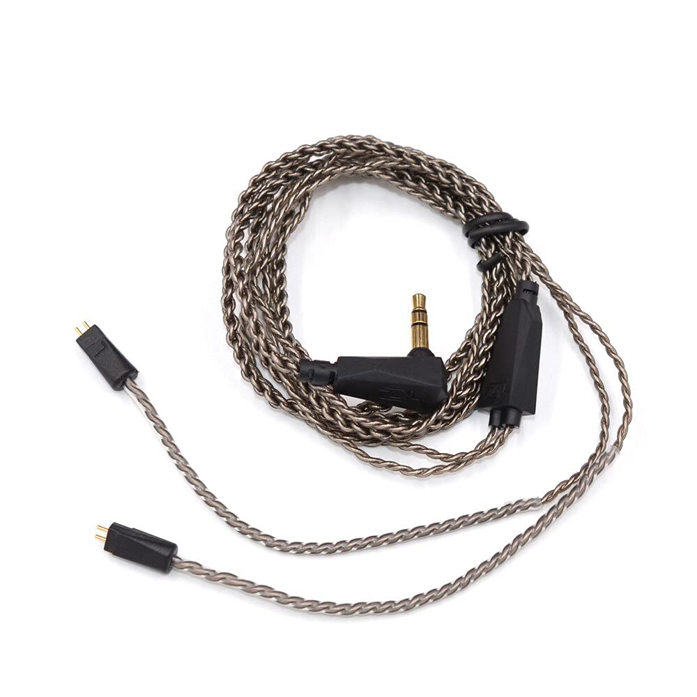 KZ 0.75MM OFC Copper Silver Plated Upgrade Cable with 3.5MM Jack ZS6 ZS5 ZS4 ZS3 ZSA ED16 ZS7 ZS3E ZSA