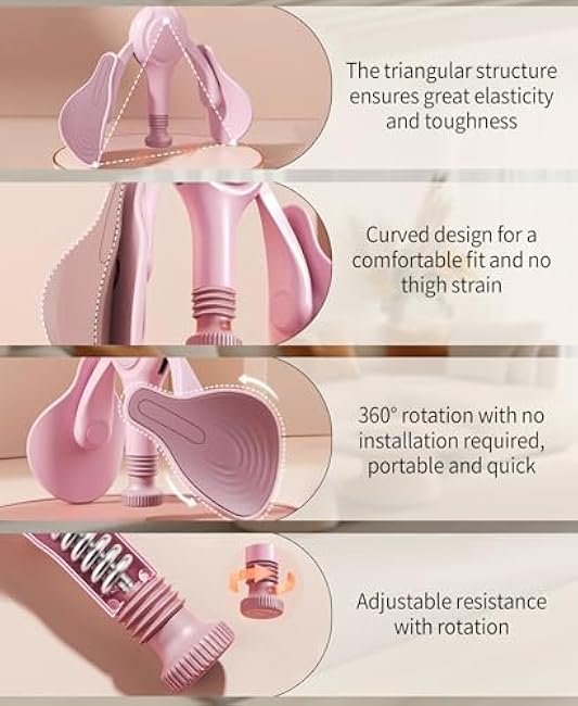 Inner Thigh Exerciser for Women, Adjustable Pelvic Floor Muscle Exercise Devices, Arm Workout for Men and Women, 360¡ã Hand-Crank Forearm Trainer