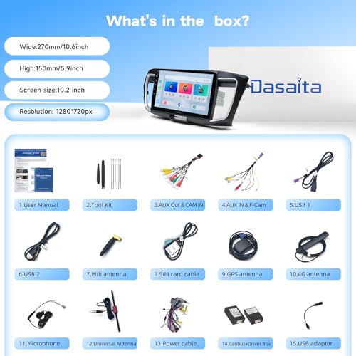 Dasaita 8GB+256GB Head Unit for Honda Accord 2013 2014 2015 2016 2017 - image 9