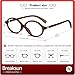 Breaksun Fashion Oval Glasses for Women Men Retro Round Tortoise Frame Blue Light Glasses Nerd Eyeglasses (Clear Dark Brown)