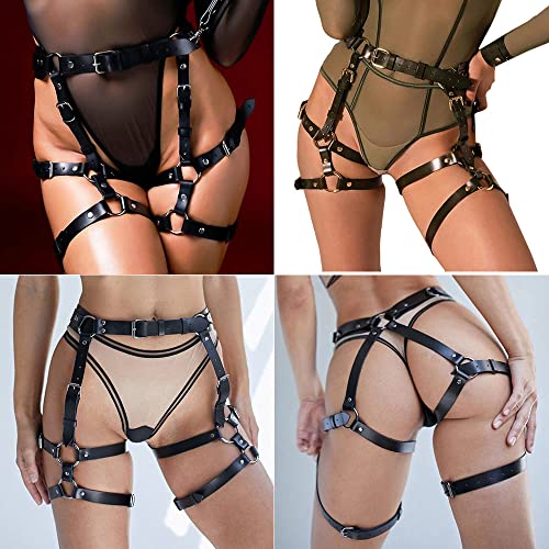 Furealux Punk Leather Body Belt Suspenders Lingerie Gothic Garter Belts Party Halloween Body Chain Accessories For Women And Girls… #TOP2