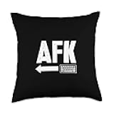 AFK Away From Keyboard Funny Nerd Gamer Coder IT Geek Gift Throw Pillow