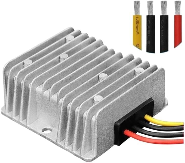 H051 12V to 24V Step Up Converter Regulator Waterproof Power Supply Regulator Voltages Module with Fuses Easy to Use(10A)