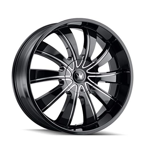 Mazzi Wheels 374-22988B Rolla 374 Black/Milled Spokes 22X9.5 5-115/5-139.7 18mm 87mm
