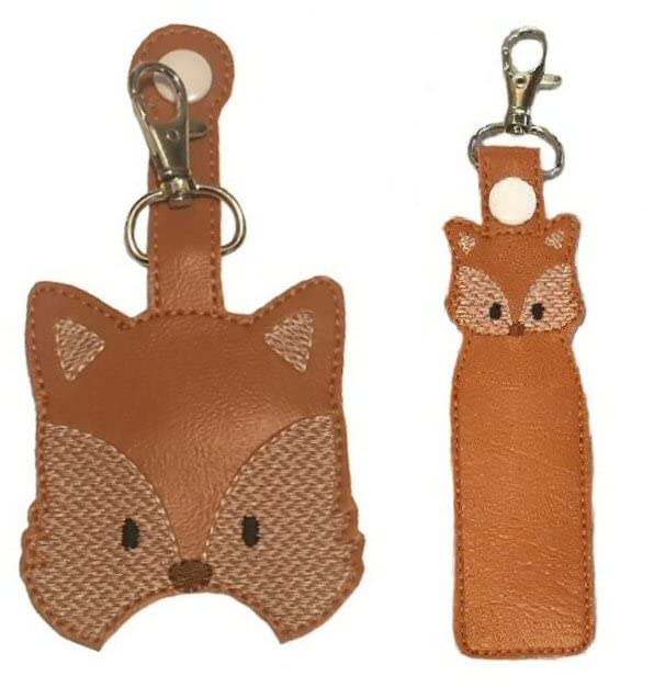 Fox Hand Sanitizer Holder and/or Lip Balm Holder Handmade