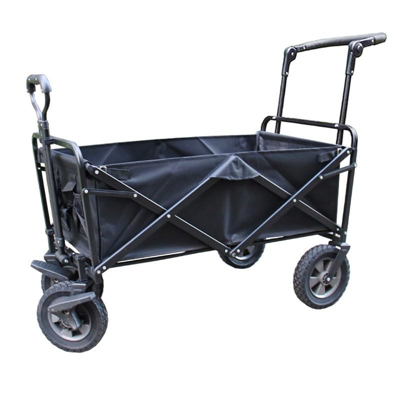 Carrito Compras Plegable Multifuncional jardín, Carrito portátil Acampar al Aire Libre, Marco Acero Resistente, Seguro y