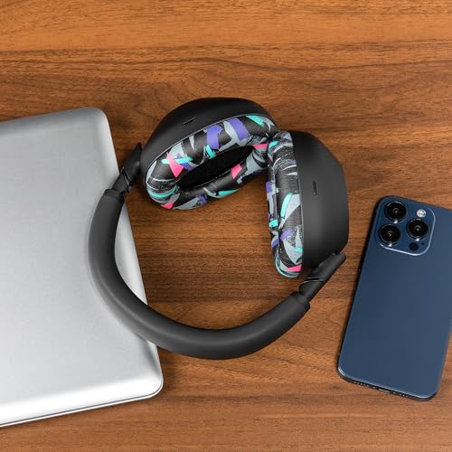 Image of WC PadZ XM6 - Premium Replacement Earpads Compatible with Sony WH-1000XM6 Headphones by Wicked Cushions | Enhanced Comfort, Durable PU Leather & Sound Isolation | 90's Black