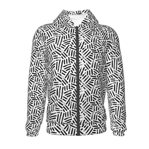 Weave Geometric Kids Pullover Hoodies Boys Zip Up Sweatshirts Girls Athletic Clothes with Pocket2