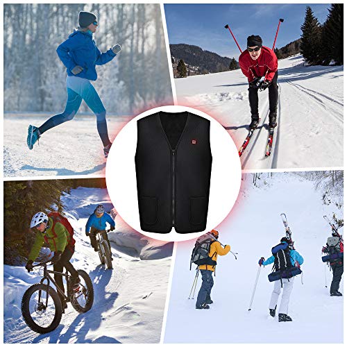 Domary Colete aquecido USB Colete aquecedor elétrico Colete roupas aquecidas para homens e mulheres