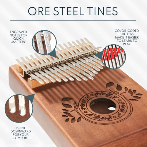 UNOKKI Kalimba Thumb Piano – Instruments de musique Kalimba 17 touches avec instructions de livre de chansons Kalimba… - Les Beatles, Paul McCartney, John Lennon, RIngo Starr, George Harrison UNOKKI Kalimba Thumb Piano - Instruments de musique Kalimba 17 touches avec instructions de livre de chansons Kalimba… – Image 4