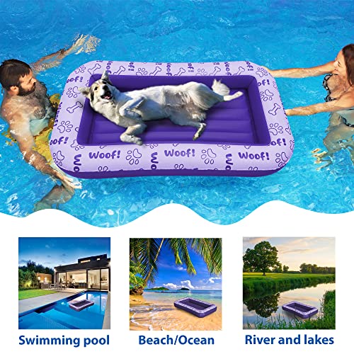 Schwimmer Dog Pool Float For Large Dogs - Dog Floats For Pool, Lake, River&Ocean - Dog Pool Floats For Small, Medium & Large Dogs - Durable & Thick Dog Float For Pets,Kids & Adults Up To 220Lbs - Pink #TOP6