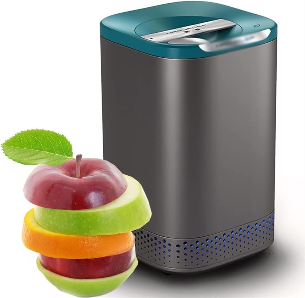 Electric Food Waste Processor, 700W Smart Waste Kitchen Composter, 2.5L Capacity Countertop Automatic Food Waste Cycler, Turn Garbage to Compost and Low Noise and Quiet Design (Color : Blue)