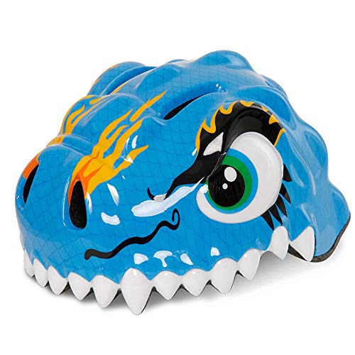 Casco de patineta infantil azul el regalo ideal de dinosaurio para niños 2