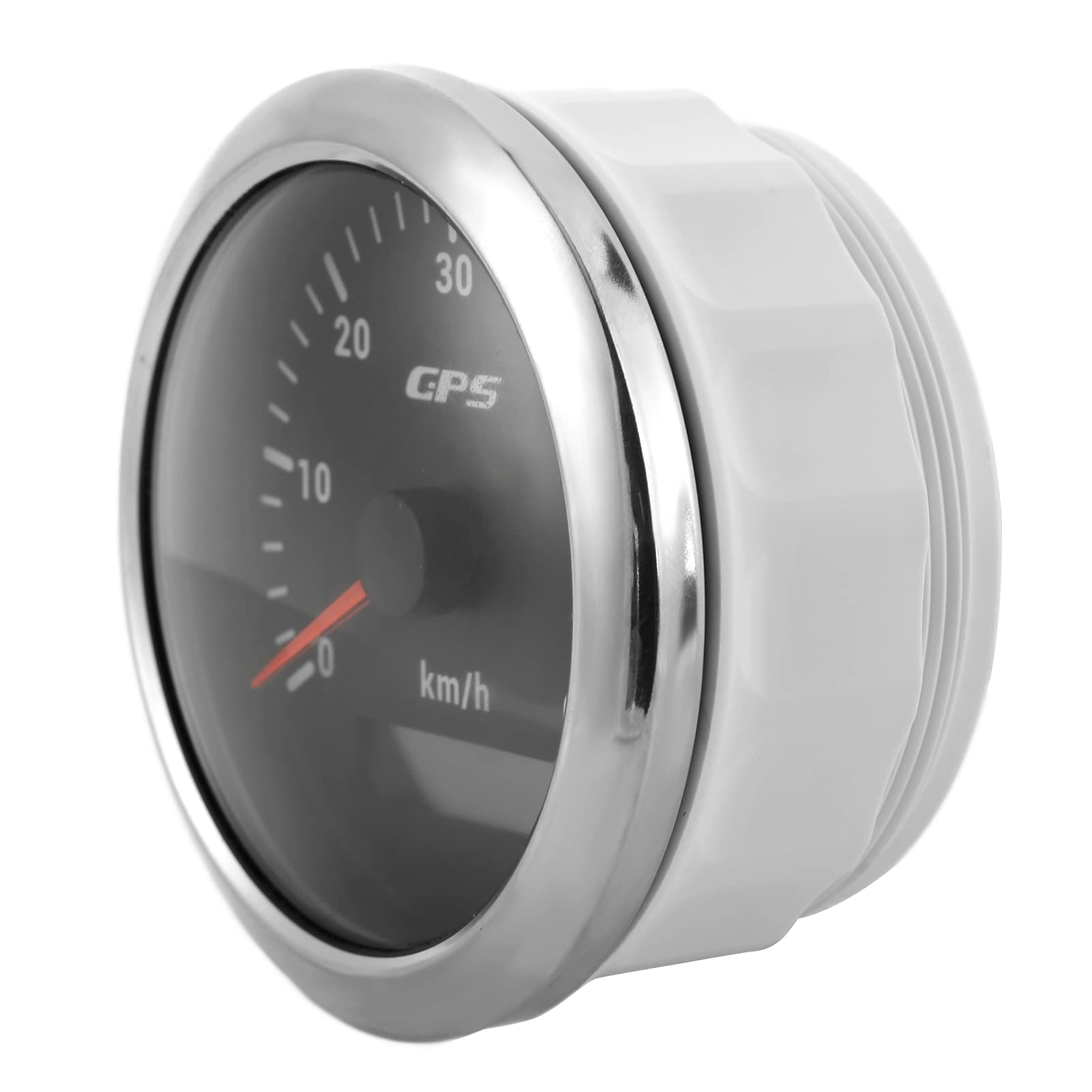 85mm GPS Tacho 0-60 km/h LCD Display Odometer mit verstellbarer Beleuchtung für Auto Boote 9-32V DC (Schwarz)