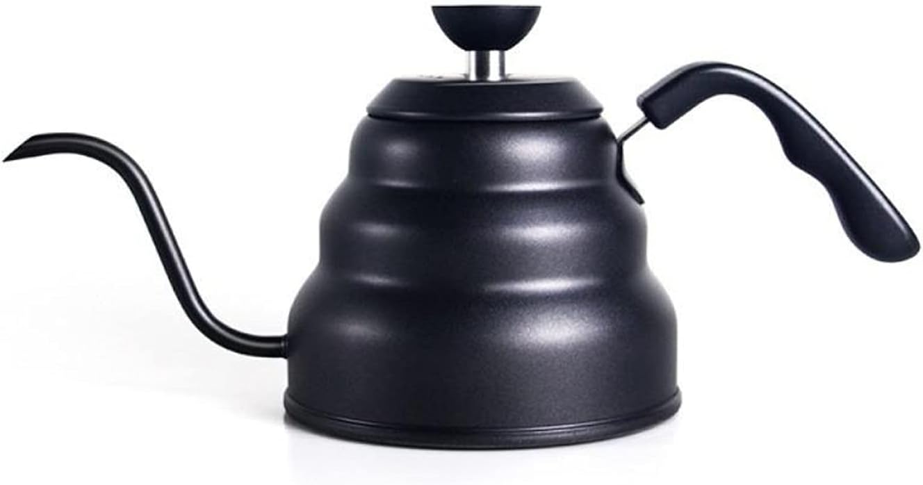 Kettle Hand Coffee Pot Stainless Steel Coffee Kettle with Thermometer Goose Neck Thin Spout Kitchen Pour Over Coffee(1L/1.2L) Coffee Pot (Color : D Size : 1L) (B 1L)