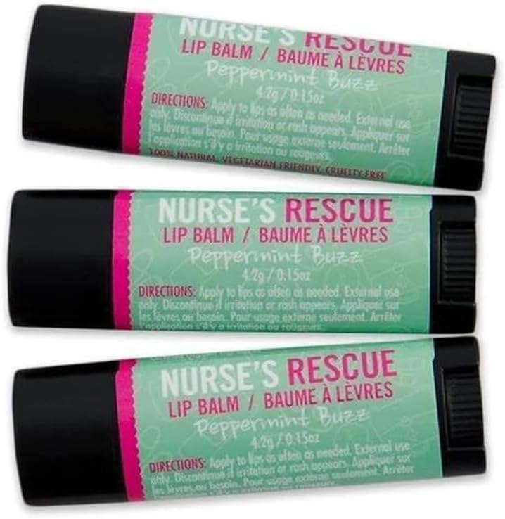 Walton Wood Farm Bálsamo labial Nurse's Rescue, pacote com 3