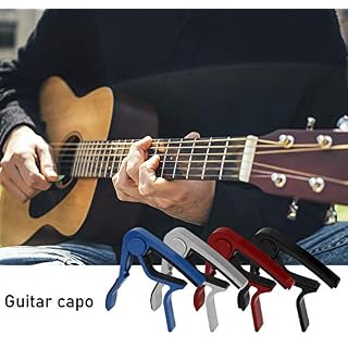 Capodastre Guitare Alliage Capo avec 5 Mediators en durable Alliage d'aluminium pour Classique Folk Guitare Ukulélé… – Image 3