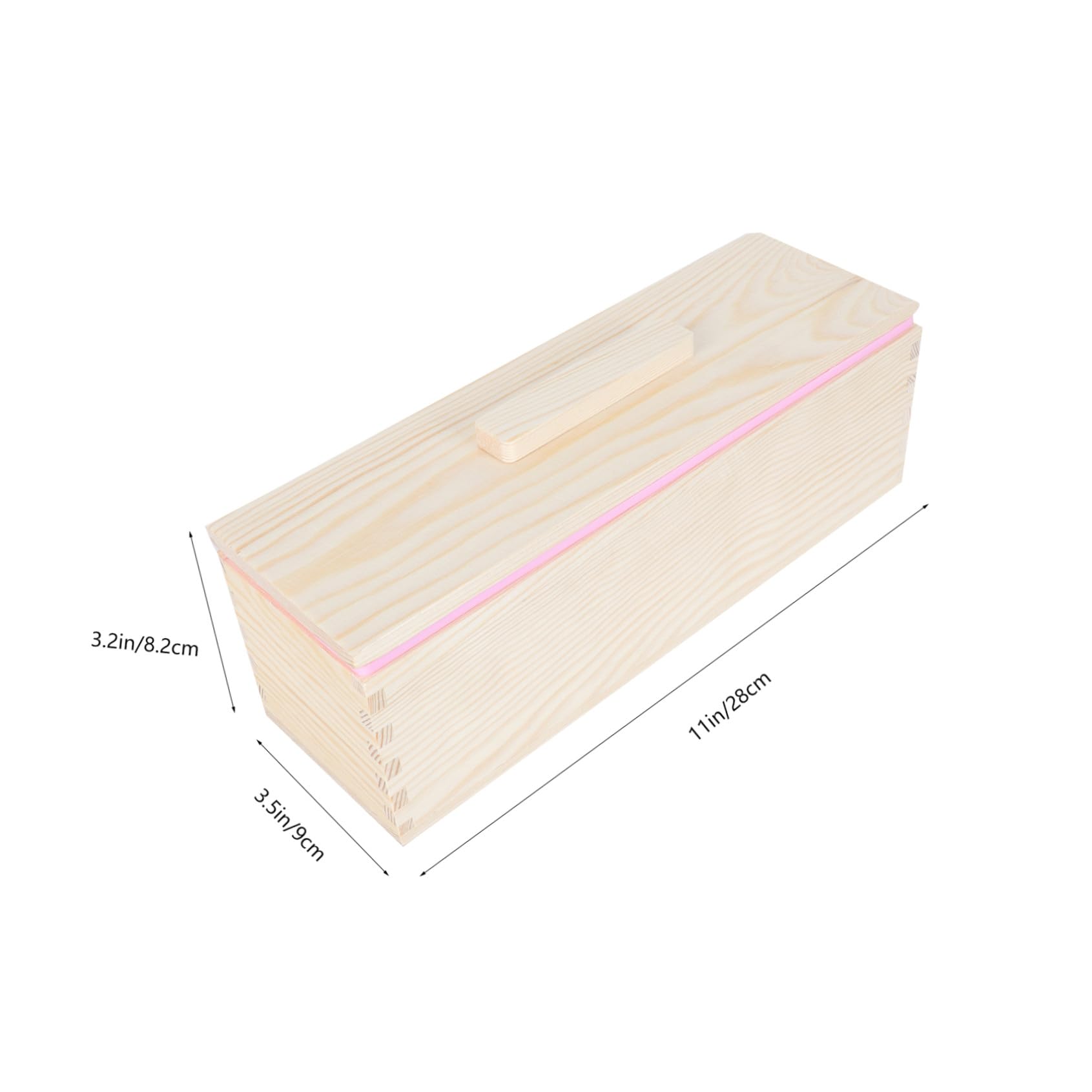 Multifunktionaler Rechteckiger Holz-toastsandkasten mit Silikonform Nonstick Brotbackform mit Deckel für Sauerteig Kuchen DIY Seife Backen und Aufbewahrung