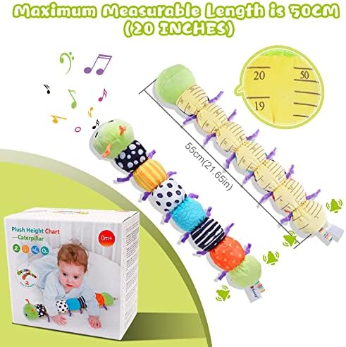 Sirecal Baby Musical Toy - Baby Sensory Toys 0-6 Months Music Stuffed Animal Soft Plush Toys, Early Learning Toys with Rattles for Babies 0-3-6-12 Months, Newborn Boy Girl Shower Gift, Caterpillar