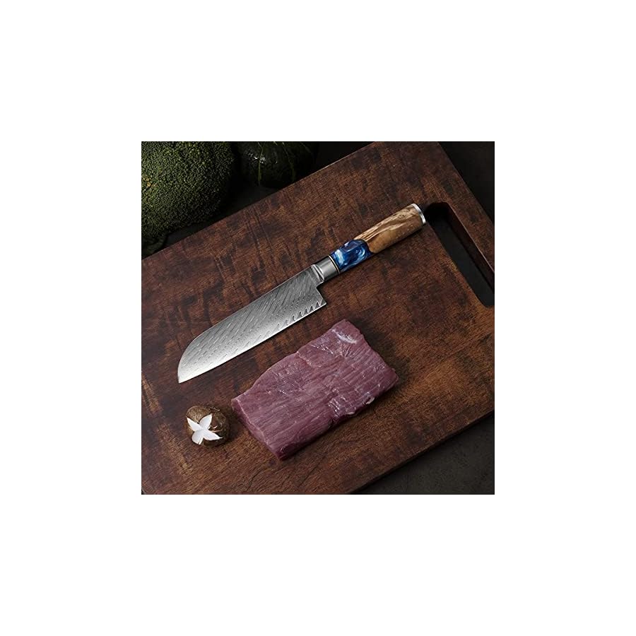 Real-Damascus-Steel-Santouku-Knife-VG-10-Core-Japanese-Steel-Kitchen-Knives-for-Meat-Vegetable-Cooking-Cutlery-with-Sheath Real Damascus Steel Santouku Knife VG-10 Core Japanese Steel Kitchen Knives for Meat & Vegetable, Cooking Cutlery with Sheath