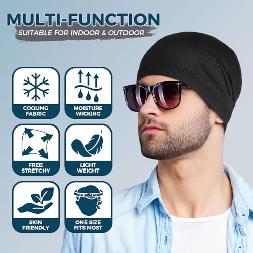 Image of WTACTFUL Cooling Skull Cap Breathable Mesh for Men Women | Lightweight Mesh Thin Quick-drying Moisture-Wicking Motorcycle Cycling Summer Sports Helmet Liner Hard Hat Liner