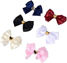 Sassyvilla Simple Fashion Color Black White Red Assorted Color Fabric Bow Shoe Clips Butterfly Shape Shoe Charms,