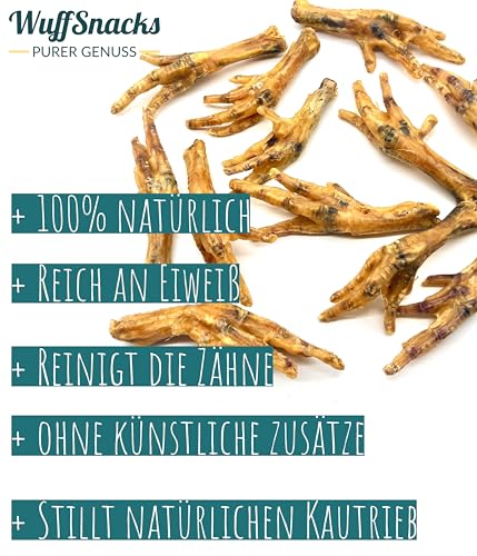 Getrocknete Hühnerfüße für Hunde 1 kg 100% Natürlich
