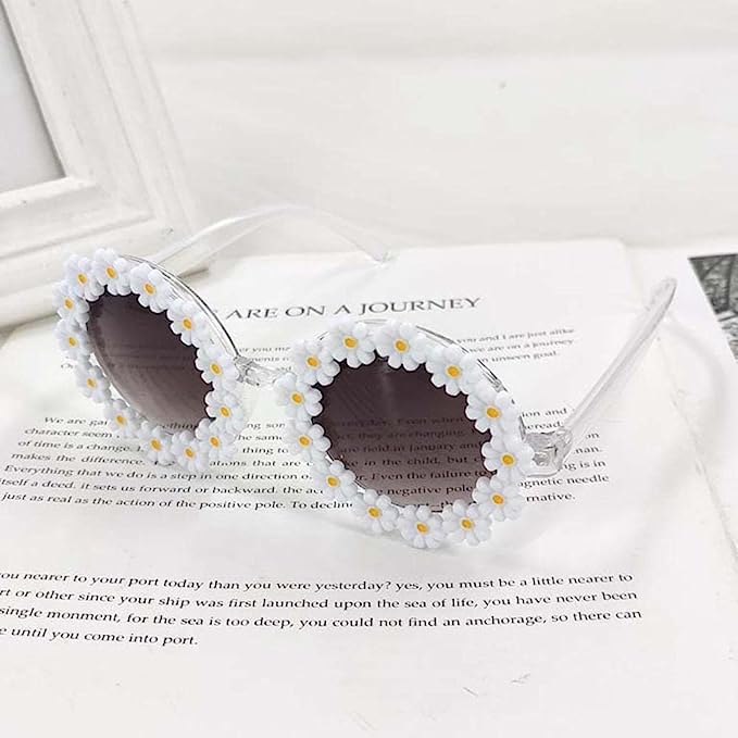 Daisy Flower Glasses Sunflower Sunglasses Kids Girls Boys Round Children Baby Outdoor Beach Party Eyewear4