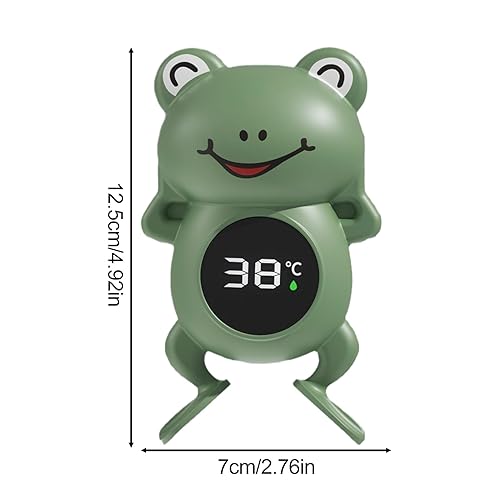 Miniatura 6 de Termómetros de baño para bebés, termómetro impermeable con diseño de rana de dibujos animados, digital tipo C, para familiares y amigos,