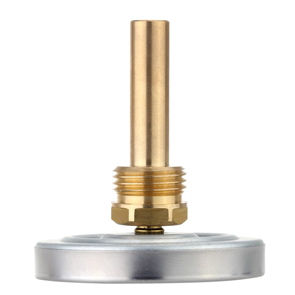 63mm Thermomètre à Cadran Horizontal Aluminium Jauge de Température 0-120C