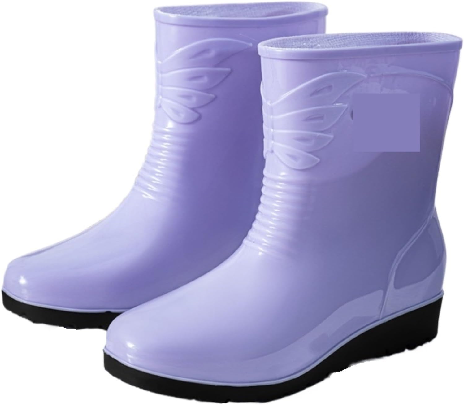 QUQUQ Rain Boots Footwear Women's Short Mid Tube Water Boots Non Slip Rain Boots Waterproof Rubber Shoes Outdoor Work Boots