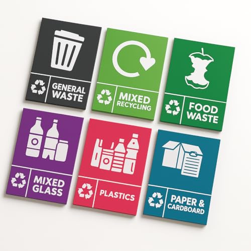 GALATIANS 6 Sticker Set: Mixed Waste (100 x 150 mm) | Bin Labels | Durable Dustbin Stickers for Indoor and Outdoor Use | Ideal for Plastic Recycling Bin