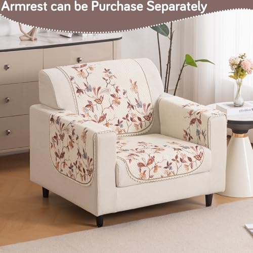 Image of HOKIPO HeavenHue Sofa Cover 1 Seater for Seat & Back, Autumn Whisper