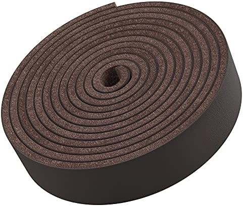 TOFL Genuine Top-Grain Leather Strap | 72 Inches Long | 3/4 Inch Wide | 1/8 Inch Thick (7-8 oz) | 1 Leather Strip for DIY Arts & Craft Projects, Clothing, Jewelry, Wrapping | Dark Brown