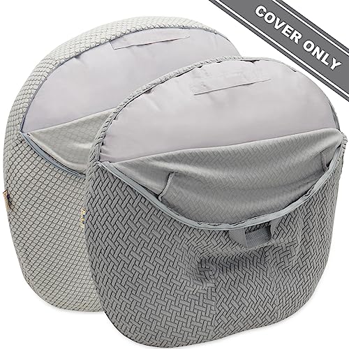 Image of Strechy Newborn Lounger Cover, Removable and Ultra Soft Sung Fitted Baby Lounger Slipcover by BlueSnail (2 Pack, Gray+Light Gray)