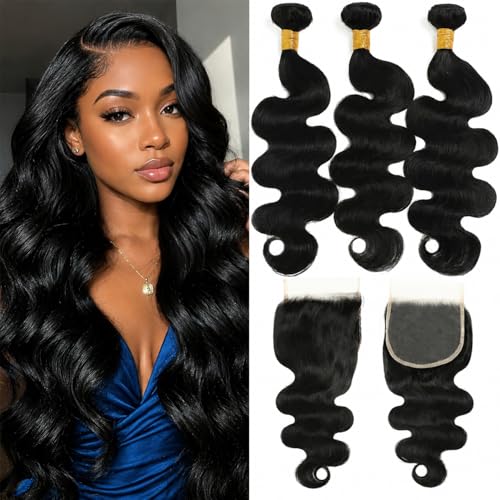 12A Human Hair Bundles with Closure