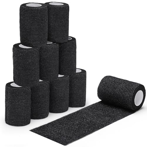DROK 4 Roll Camo Tape Wrap - Camouflage Self Adhesive Bandage Wrap Climbing Tape for Outdoor Sports, Multicam Tropic, Camping, Bicycle, Range Finder Camera Flashlight, 3 inch x 14.76ft