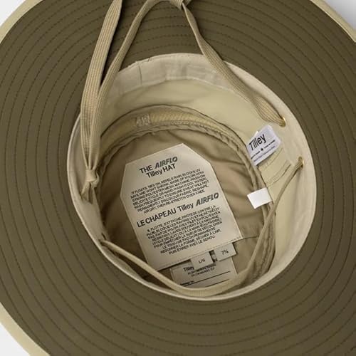 Tilley Mens Womens LTM2 Broad Brim Sun Protection Guaranteed for Life Lightweight Hat Khaki